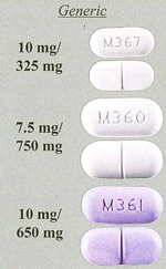 Hydrocodone/Acetaminophen pills